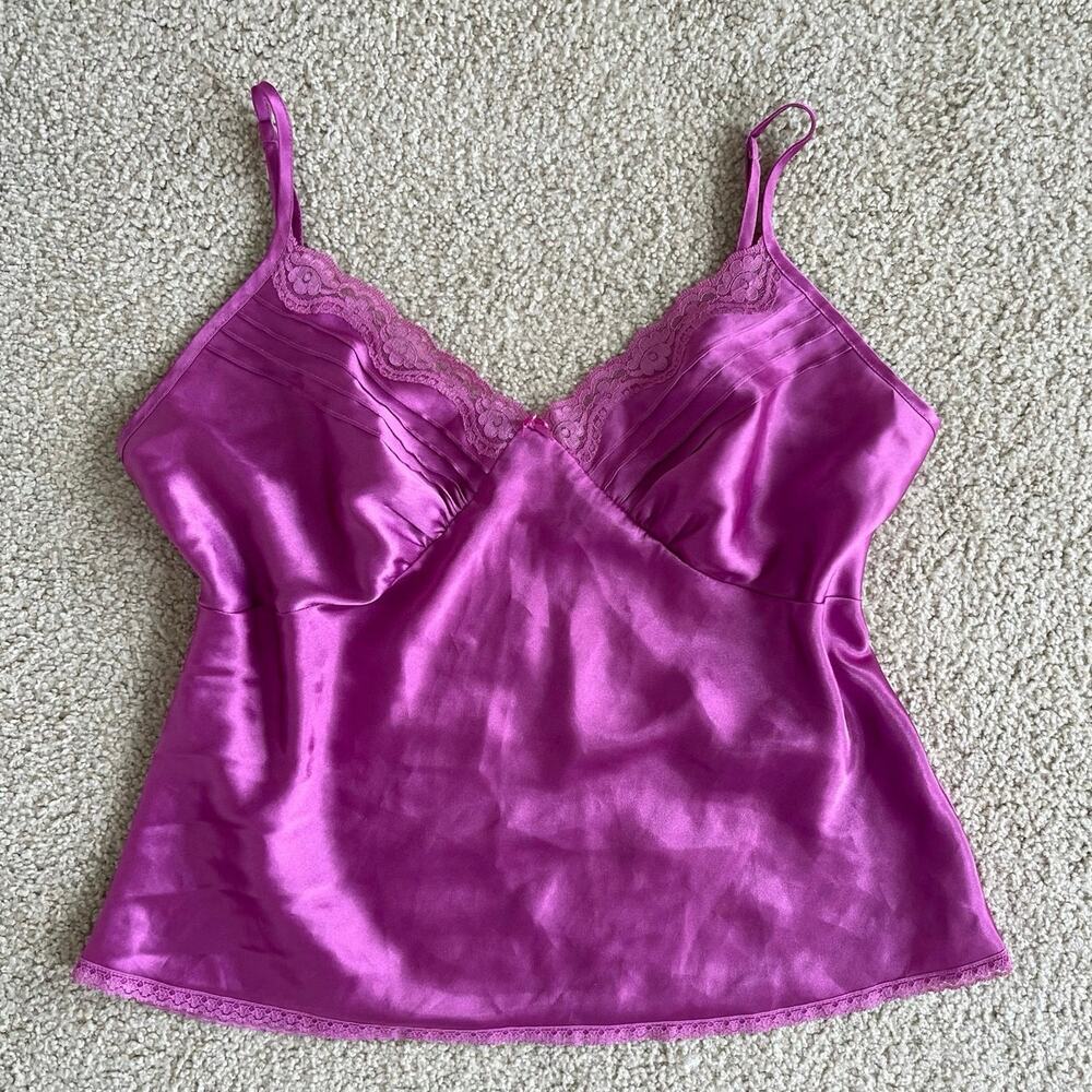 Y2K purple-pink satin top by Enchanting - size M